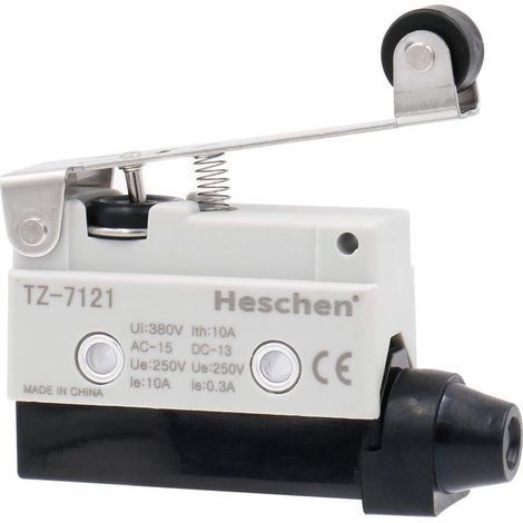 Horizontaler Endschalter, TZ-7121, Momentray-Typ, langer Rollenhebelbetätigung, AC 380 V, 10 A, einpolig (1/5)