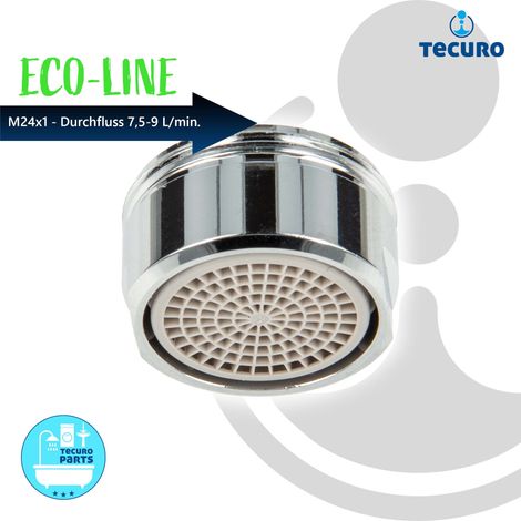 tecuro ECO SPAR Mischdüse - Strahlregler M24x1 AG, Durchflussklasse Z: 7,5 - 9,0 l/min, verchromt (1/4)