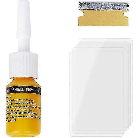 Kit de réparation de verre fissuré sans trace avec nano liquide, outil de réparation de pare-brise et d’écran de téléphone1kit (1/5)