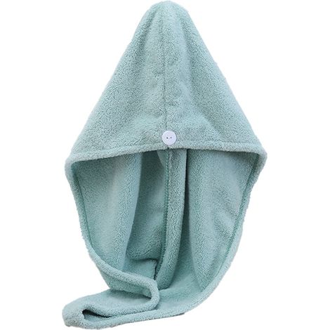 Serviette en microfibre pour cheveux bouclés à séchage rapide pour femmes, cheveux mouillés - vert (1/5)
