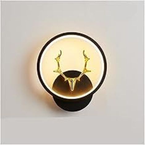 Applique murale ronde à LED pour intérieur, lumière blanc chaud, 12 watts, température de couleur 3000K, convient aux espaces de style moderne tels que les escaliers, les couloirs, les chambres et les (1/5)