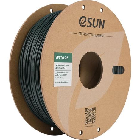 Filamento impresora 3D esun epetg-cf fibra carbono mate 1kg