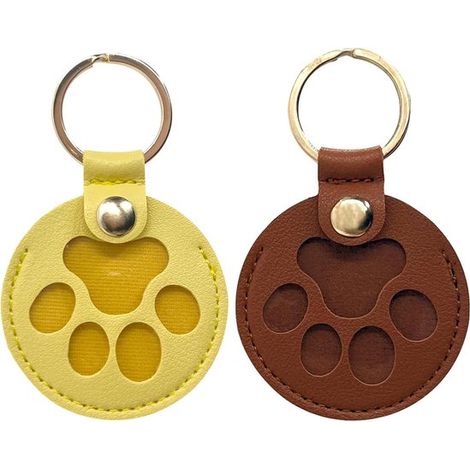 Caja personalizada para guardar pelo de mascota, bolsa de almacenamiento de pelo de mascota, llavero conmemorativo de piel para mascotas, colgante de llavero de cuero con forma de pata de perro o gato