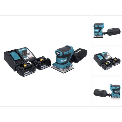 Ponceuse vibrante sans fil Makita DBO 482 RT 18 V 112 x 102 mm + 2 batteries 5,0 Ah + chargeur (1/5)