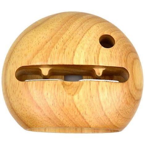 Lautsprecherständer aus Holz für Mobiltelefone (1 Stück) – Kreativer Handyhalter – Polierter Lautsprecher – 11,00 x 11,00 x 8,00 cm (1/4)