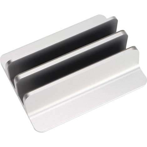 Vertikaler Laptopständer mit 2 Schlitzen, aus Aluminiumlegierung, verstellbar, für Laptop, Tablet oder Notebook, ideal für Zuhause oder Büro. (1/5)