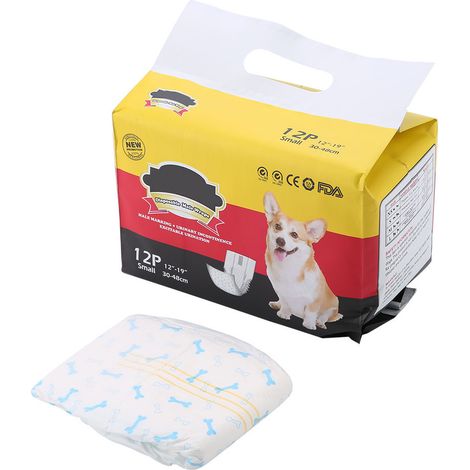 Mâle Chien Chiot Ventre Wraps Couche Couche Pantalon Physiologique Sanitaire (S) (1/5)