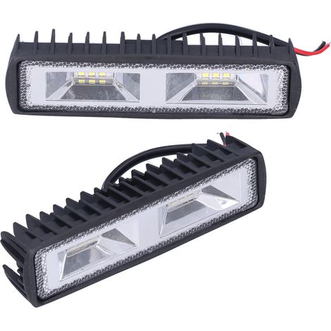 Phare de travail double 12LEDs 36W 12-24V Projecteurs pour Moto Camion Bateau Tracteur Remorque Offroad (1/5)