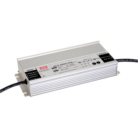 Mean Well HLG-480H-54A Driver per LED Tensione costante, Corrente costante 480.6 W 8.9 A 54 V/DC adatto per esterno (ou