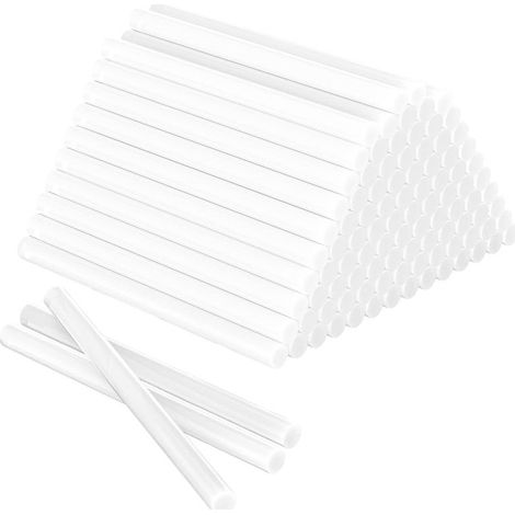 100pcs Lot de Bâtons de Colle Chaude, Bâtonnets de Colle Transparents Universels pour Pistolet à Colle Chaude, Idéal pour Bricolage, Artisanat, Loisir - 100 x 7mm, (1/5)