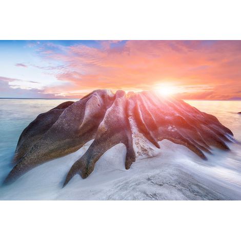 Tableau sur verre synthétique plage d'Anse 80x120 cm - Impression sur Verre synthétique - Image HD  imprimée sur Verre synthétique - Tableau mural décoratif - Fabriqué en France (1/5)