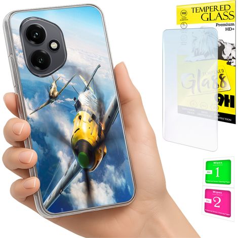 Funda para Honor X7d / 400 Smart Photo Cover Case Back Case + cristal 9H (1/5)