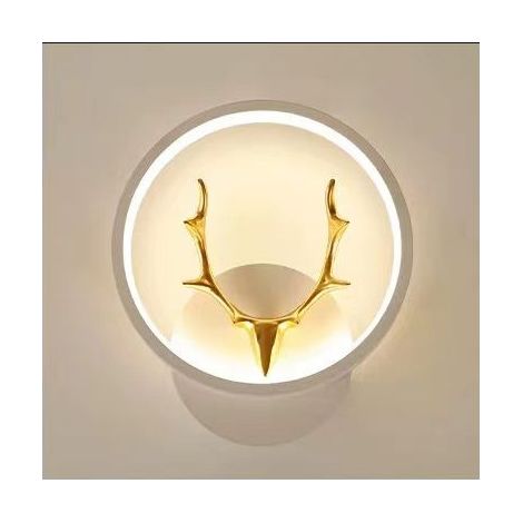 Applique murale ronde à LED pour intérieur, lumière blanc chaud, 12 watts, température de couleur 3000K, convient aux espaces de style moderne tels que les escaliers, les couloirs, les chambres et les (1/4)