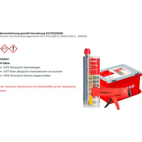 Fischer  12x  Mortero  de  alto  rendimiento  FIS  V  Plus  360  S  /  DMS  HWK  G  -  560029 (1/5)