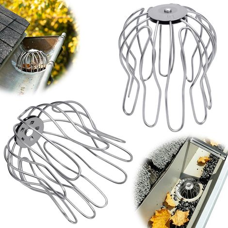 Crapaudine de Gouttière 2 Pièces 90-100mm Grille Gouttière Anti Feuilles Filtre Gouttiere Protection Anti-Feuilles Gouttières (1/5)