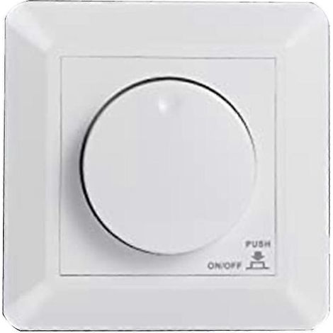 Interrupteur variateur LED, variateur encastré pour lampes LED et halogènes à intensité variable, 5-300 W, Ph (1/5)