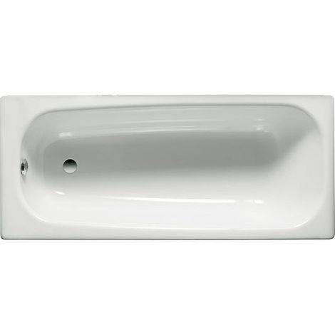 Roca – Baignoire rectangulaire acier émaillé 170x70cm – Percée 1 trou diamètre 35mm – Pieds métal à visser – Garantie 2 ans (1/3)