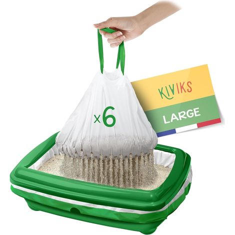 Pack de 6 Sacs à Litière Filtrants Anti-Gaspi (Large) (1/5)
