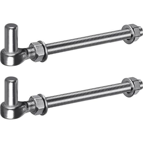 M16 Gate Hinge 2pcs Field Eye Hardware Heavy Duty 16mm Hook for Metal Garden Hanging Pin for Farm Gate/Wooden Fence/Driveway, 440lbs/10" (1/5)