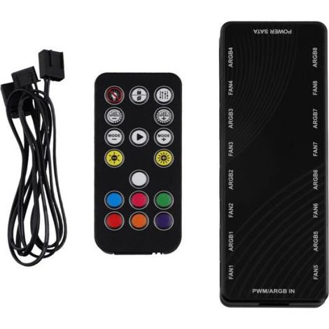 Répartiteur De Ventilateur - Hub PWM Et ARGB - Pour Boîtier PC - Compatible Avec Ventilateurs PWM Et LED ARGB - 1 Pièce (1/5)