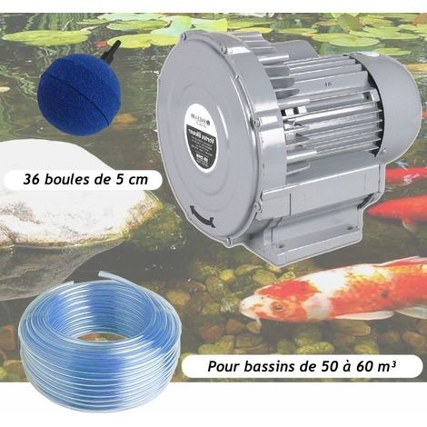 Kit Pompe à Air Vortex Turbine 60000 l/h + 36 Boules Pour Bassins De Jardin (1/5)