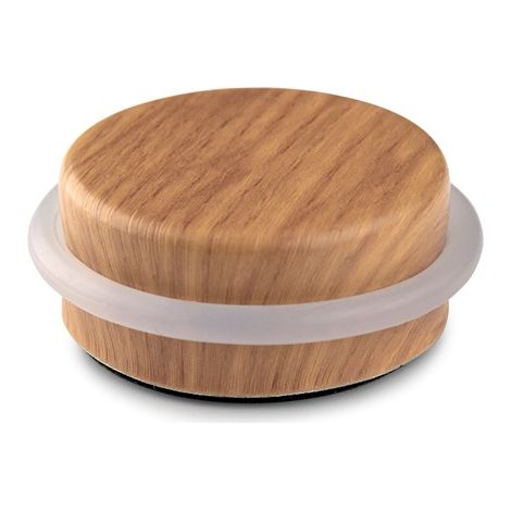 Fermaporta adesivo plastica-metallo decorato Rovere Atlantico Ø4,6x1,8cm INOFIX