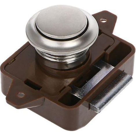 Porte de meuble pour camping-car, caravane, bateau ou mobil-home, avec serrure à bouton-poussoir (1/5)