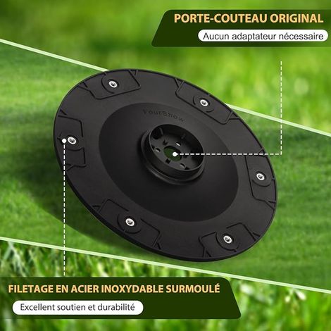 【Coupe Plus Efficace】Plaques de lames + 6 pièces de lames de rechange compatibles avec Husqvarna Automower 420,430x,440,520,550,série 400 ancienne jusqu'à l'année modèle 2019,disque pour robot tondeus (1/5)