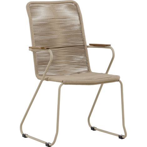 Chaise de Jardin Empilable "Bois" 93cm Beige (1/5)