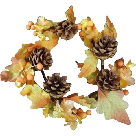 Herbstlicher Weihnachtsbaumschmuck mit Tannenzapfen und Kugeln, Durchmesser 10/20 cm (1/2)