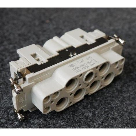 Connecteur 6P 100A + 6 pôles 16A Insert femelle à sertir gabarit sans capot 104.27 ILME