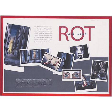 magnetoplan® Pochettes magnetofix - format A3, lot de 5 - cadre rouge (1/5)