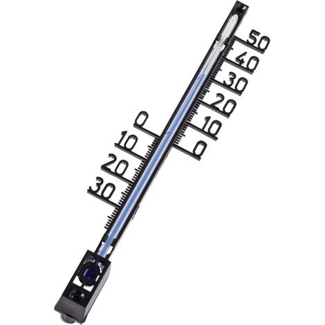 Hama 00186404 Thermomètre analogique noir classique