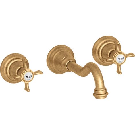 Mélangeur Lavabo mural Chambord Vieux Bronze - CRISTINA ONDYNA CH24292 (1/2)