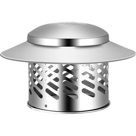 Ø 80mm Capot De Cheminée Chapeau Conduit De Fumée En Acier Inoxydable Capuchon De Couvercle De Tuyau De Cheminée (1/5)
