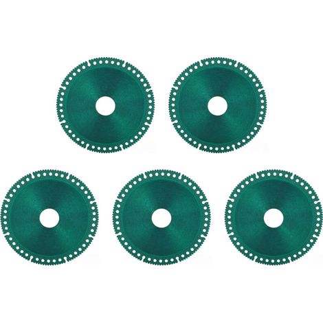 JSSEVN - Multifunctional cutting saw blade, 5 pieces, OD100mm ID20mm, green angle grinder disc for glass (1/5)