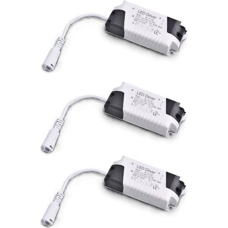 Pack x3 Transformateur Driver 18W-24W DC, entrée multi-tension 85-265V Ac 50/60Hz, sortie 36-72 Vdc 240-260 mA. Valable pour remplacer les downlights et autres équipements LED (1/4)