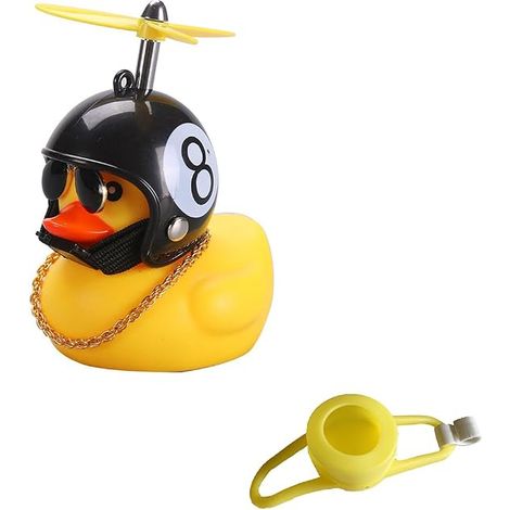 Timbre de bicicleta con forma de pato, timbre de bicicleta para adultos, bocina de bicicleta, juguetes de pato de goma (1/5)