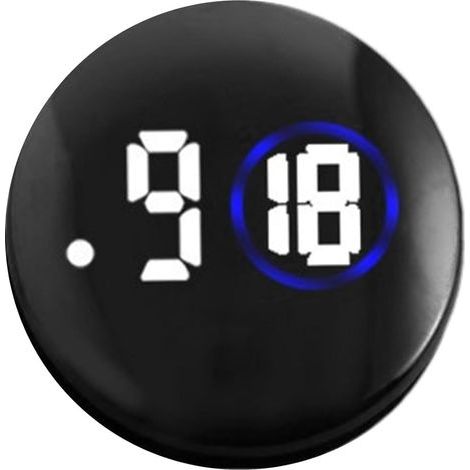 Horloge de voiture - Mini horloge à quartz lumineuse pour tableau de bord - Horloge analogique multifonctionnelle, horloge pour (1/5)