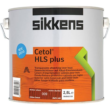 Sikkens Cetol HLS Plus Woodstain Paint - 2.5 Litre - Dark Oak (009)