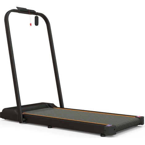 2.5HP Walking Pad, 1-6km/h Folding Treadmill with Remote Control LED Display for Home Gym Office, Orange (1/5)
