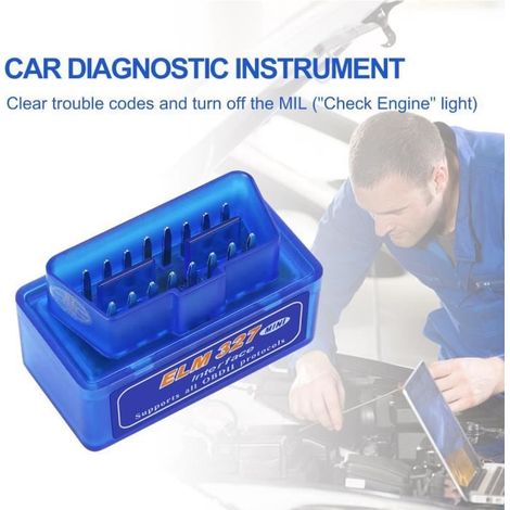 Mini Scanner Bluetooth - LESHP - ELM327 - Diagnostic voiture - Compact - CE certifié (1/4)