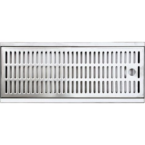 Plaque de récupération de gouttes, plaque d'égouttage, bac à gouttes en acier inoxydable - Dimensions 700 x 300 x 27 mm pour usage gastronomique et brassage maison