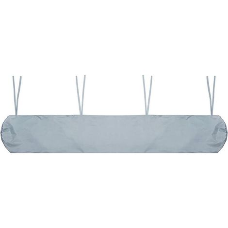 Housse de protection pour auvent gris 250 x 27 cm, 1 housse imperméable pour auvent, protection anti-poussière pour extérieur