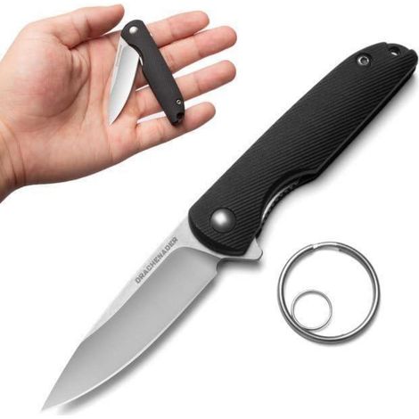 Kompaktes Taschenmesser mit Schlüsselanhänger, Einhandbedienung, ABS-Griff