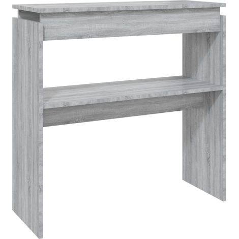 Pratico tavolino consolle con ripiani per un ingresso organizzato 80 x 30 x 80 cm multistrato grigio DEC032251