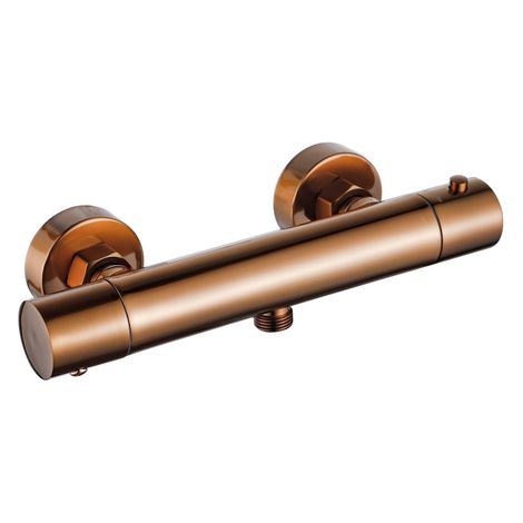 FugaFlow Eccelente Robinet de douche thermostatique - apparent - Cuivre brossé PVD (Cuivre)