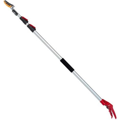 Sécateur Télescopique 3 m, Secateur avec Long Manche Telescopique sur Tringle Fruits étang Perche Échenilloir Girafe d'arbre en Alliage d'aluminium Léger et Solide Coupe-Branches 15 mm (1/5)