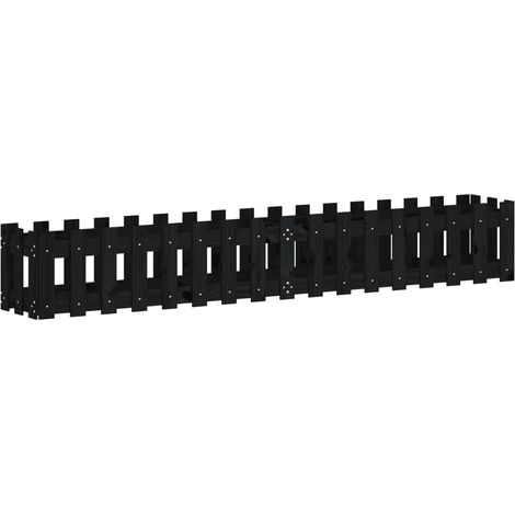 Maison Exclusive - Hochbeet Latten-Design Schwarz 200x30x30 cm Ma