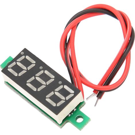 Voltmètre numérique 0,28 pouce, voltmètre 2 fils CC 4-30 V pour la mesure (1/5)